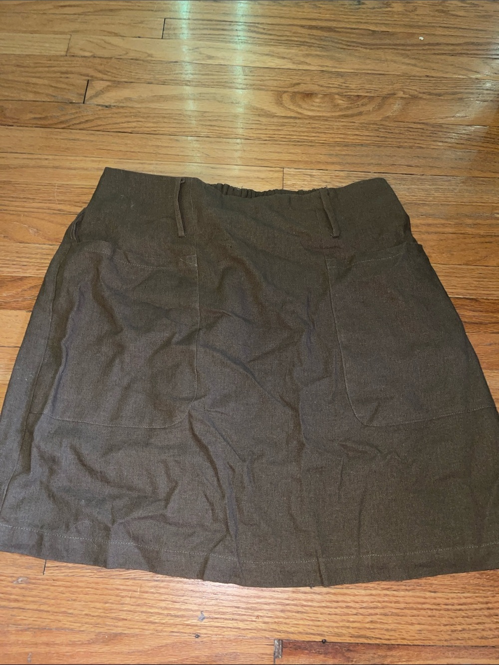 Jones New York Brown Mini Skirt with Front Pockets